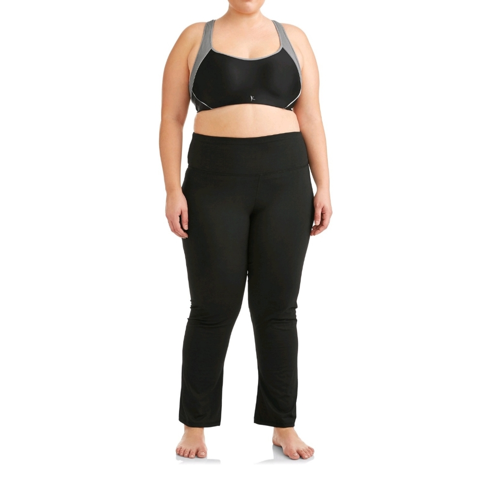 BSP Women's Plus Size Active Foldover Yoga Pants B